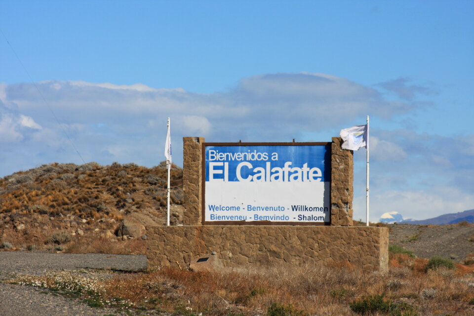 Information sign, El Calafate, Argentina