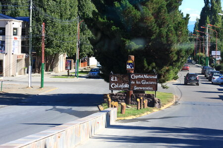 Information sign, El Calafate, Argentina