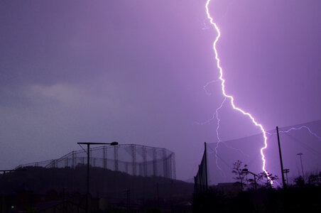 Lightning flashes photo