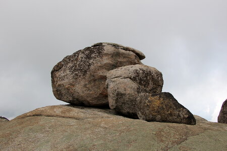 Large boulders on a climb of Old Rag photo