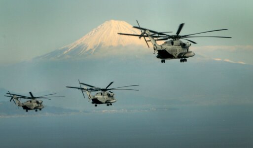 Three CH-53E Super Stallion Helicopters