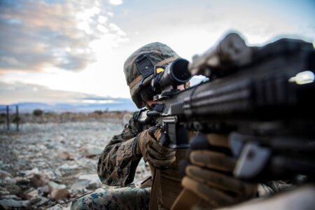 U.S. Marines arms exercise photo