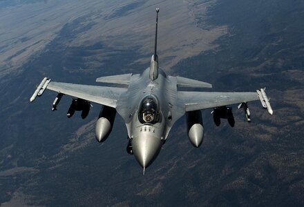 An F-16 Fighting Falcon