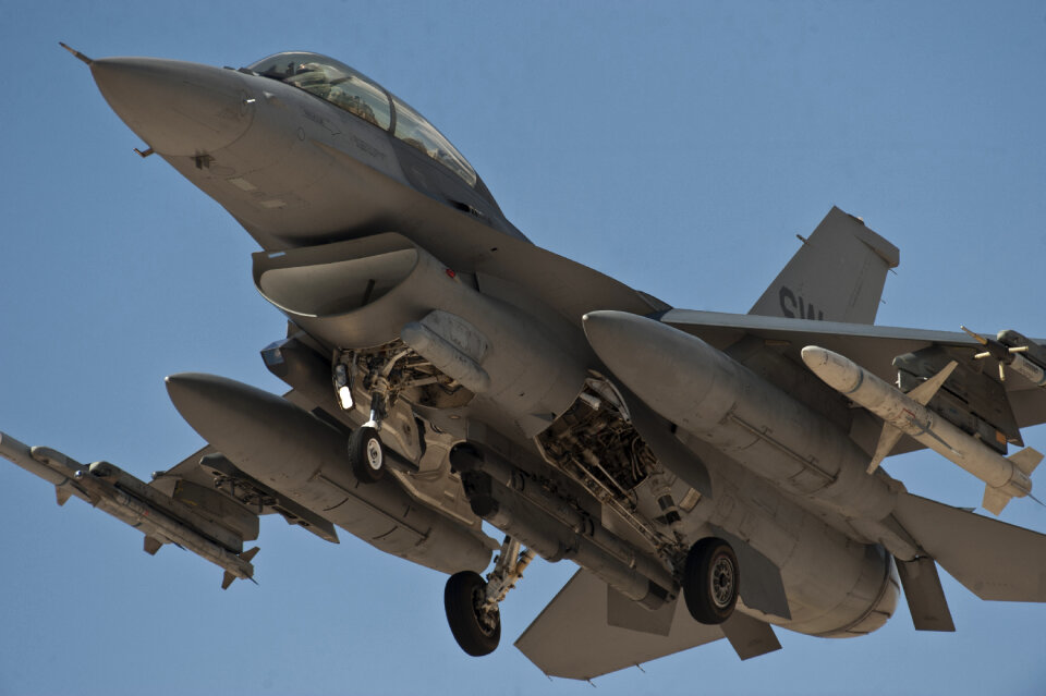 An F-16 Fighting Falcon