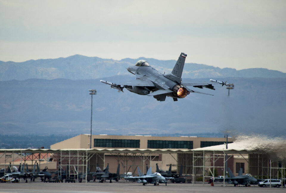 An F-16 Fighting Falcon
