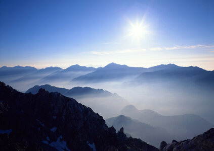 fog and cloud mountain valley landscape
