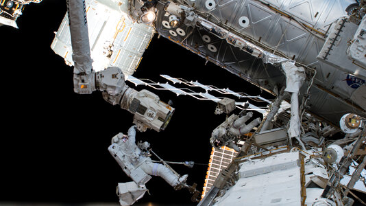 NASA Astronauts Spacewalk photo
