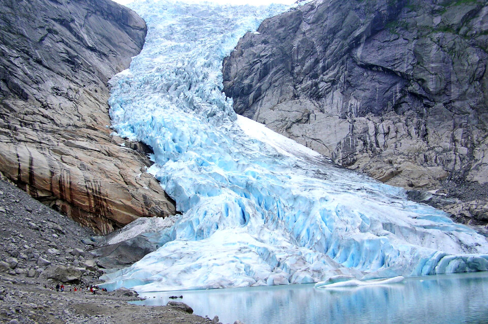 Norway, Jostedalsbreen National Park.Briksdalsbreen glacier