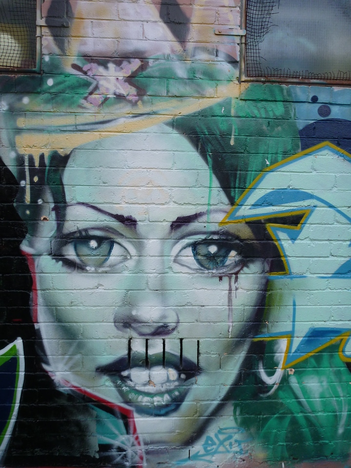 Wall lady face