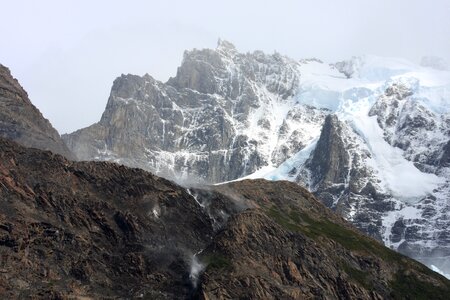 Snowy clouds over Cerro Torre in Los Glaciares National Park