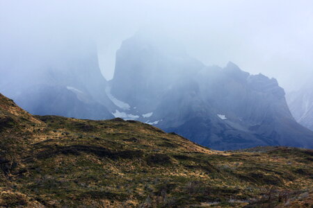 now-covered rocks or among the green forests of Torres del Pain