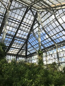 Large Glasshouse in botanical gardens