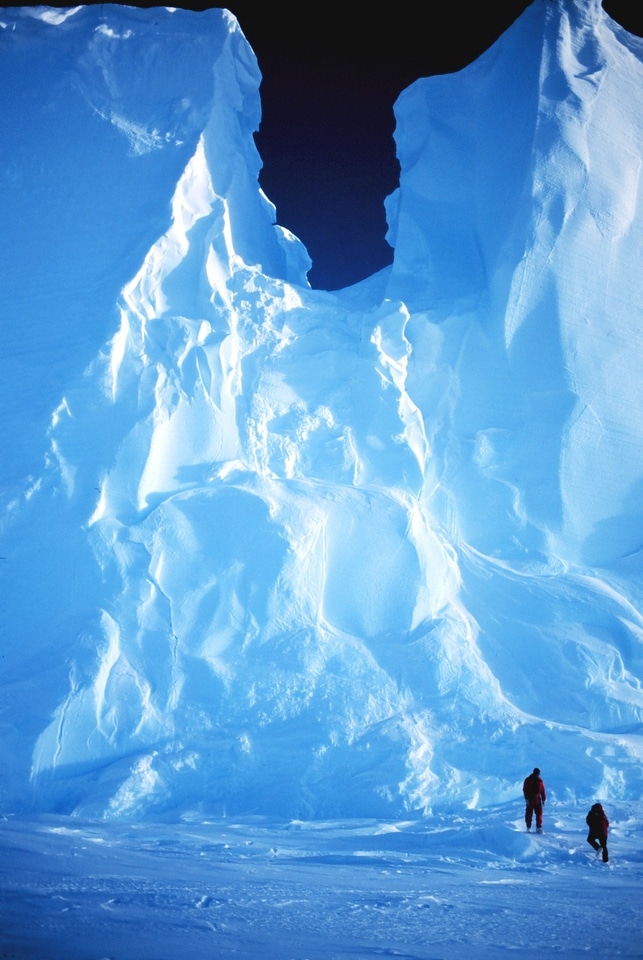 Icy men landscape