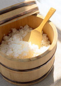 An image of Making sushi rice photo
