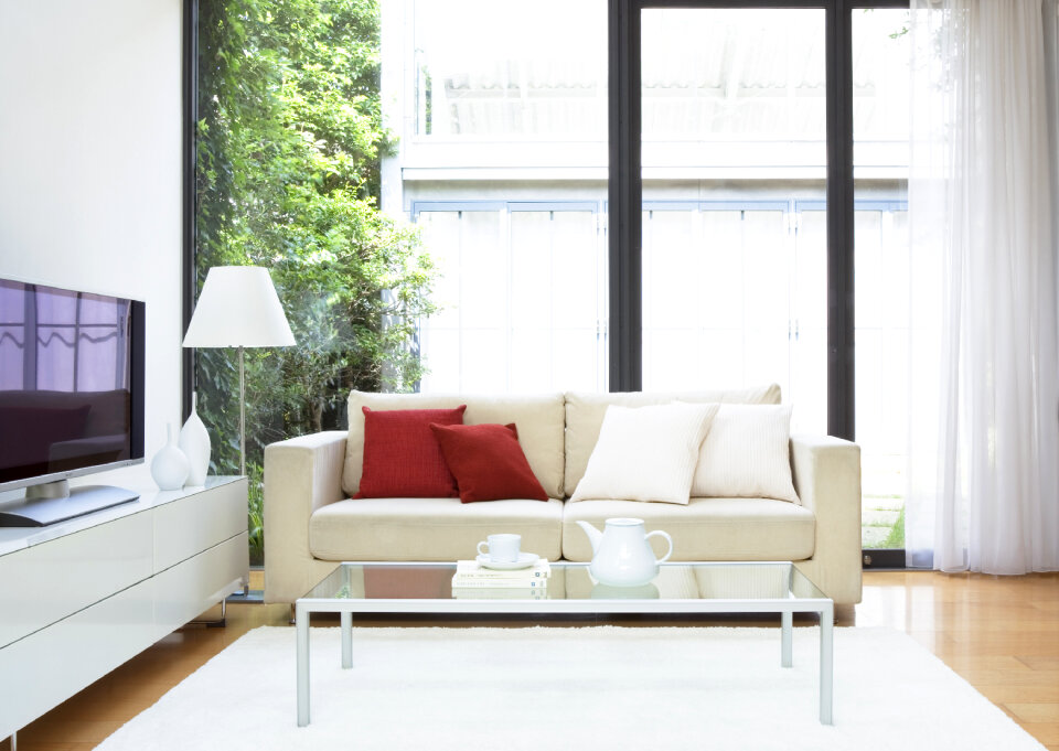 Big sofa in classic interior