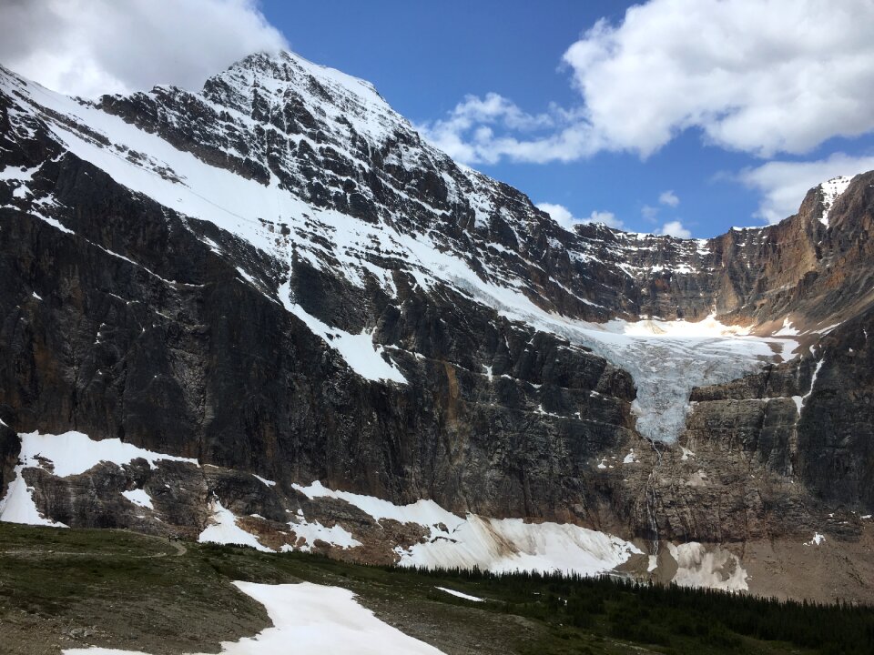 Mount Edith Cavell And Angel Glacier In Jasper National Park