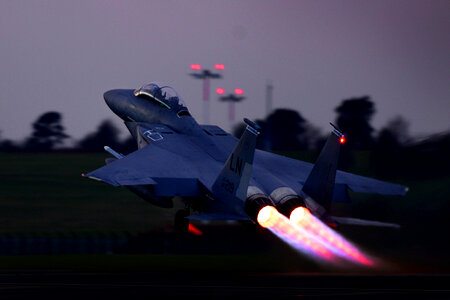 F-15E Strike Eagle takes off photo