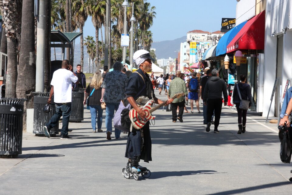 Busker in Venice Beach California photo