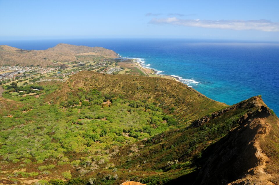 Hanauma Bay from atop Koko Head Crater