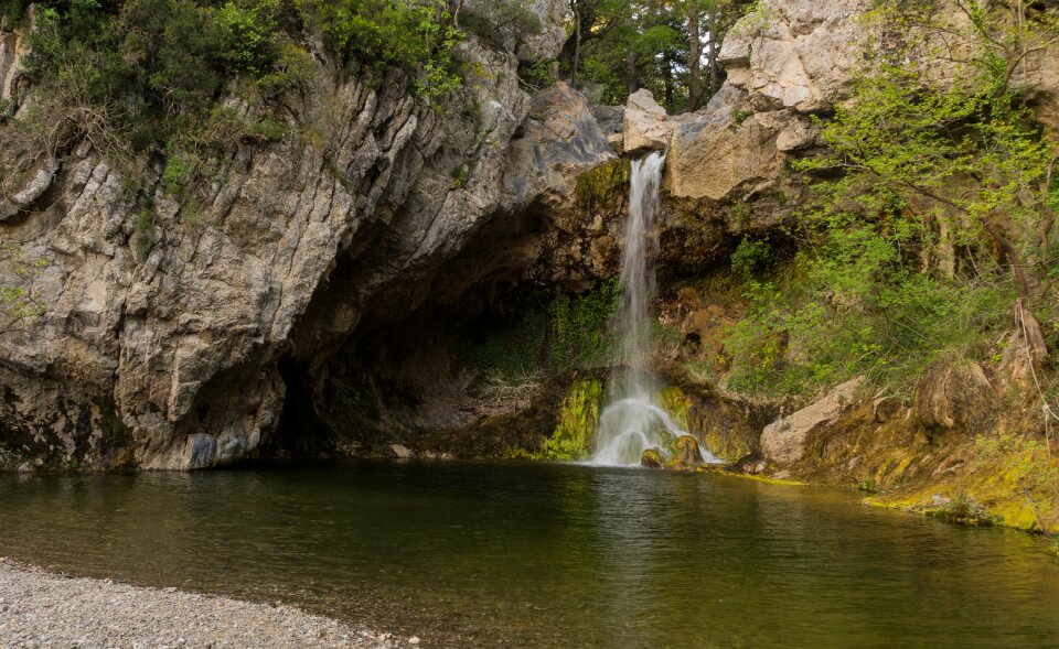 Drymona waterfall and pool, north Euboea, Greece