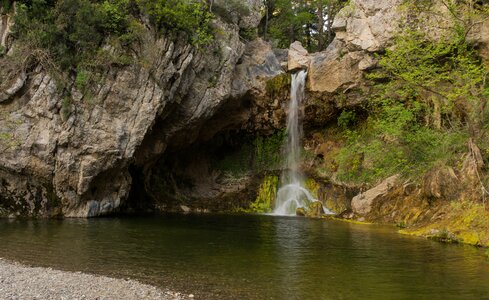 Drymona waterfall and pool, north Euboea, Greece photo