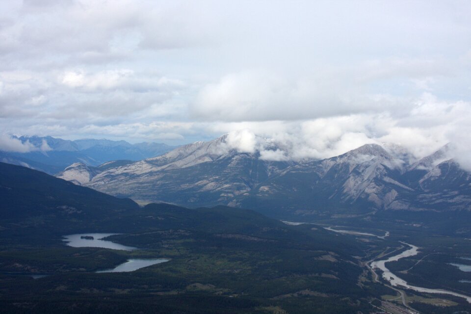 Mount Edith Cavell. Cold start of autumn in Jasper Park