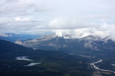 Mount Edith Cavell. Cold start of autumn in Jasper Park