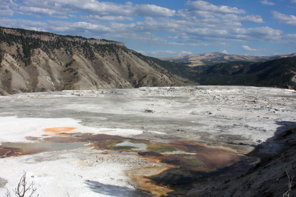 a geyser erupts in Yellowstone national park