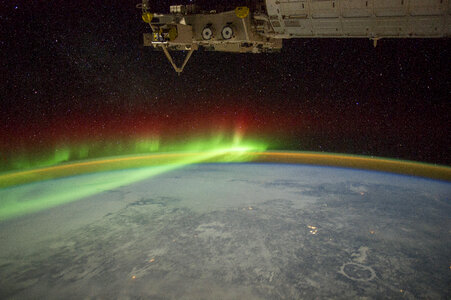 Aurora and Manicouagan Crater