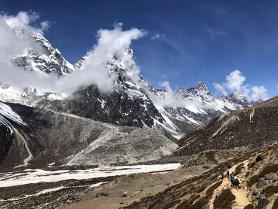 Mountain peak. Everest. National Park, Nepal photo