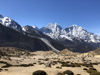 Mountain peak. Everest. National Park, Nepal photo