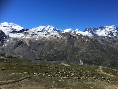 Trailing and hiking in the Alps and Zermatt Switzerland photo