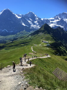 Famous Eiger, Monch and Jungfrau mountains