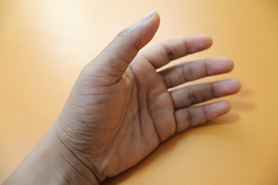 Man hand relaxation