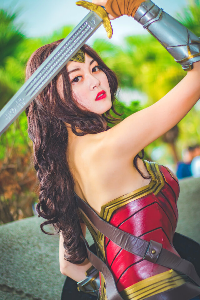Female warrior with sword