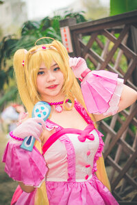 Young cosplayers dress up as Japanese Anime characters photo