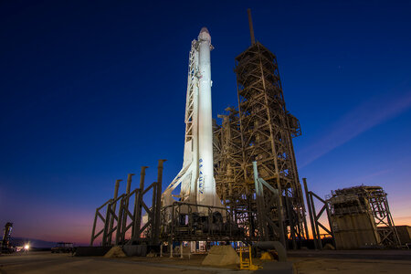 Falcon 9 Rocket With Dragon Spacecraft photo