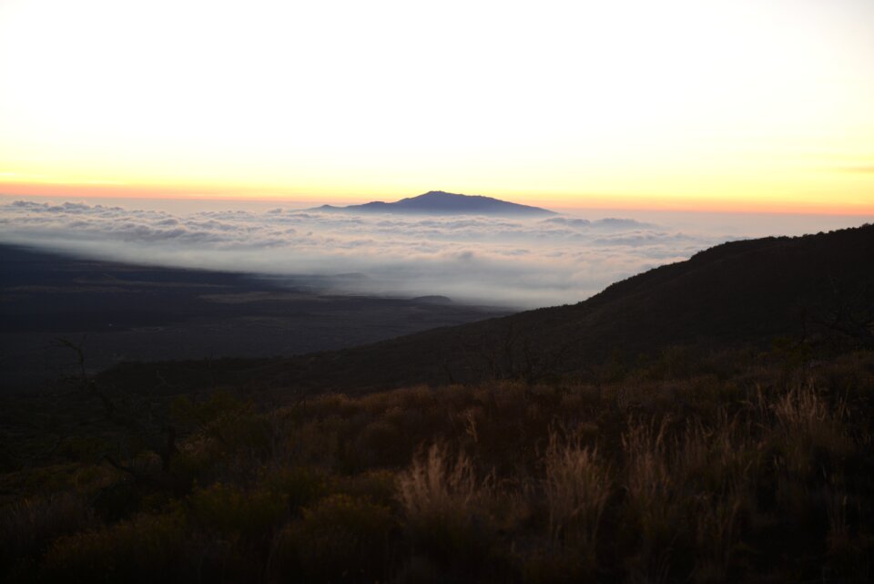 sunset on Mauna Kea,Hawaii