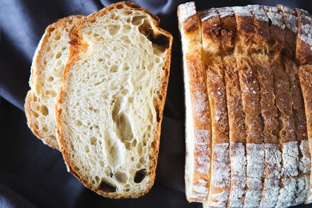 A loaf of bread that has been cut into slices