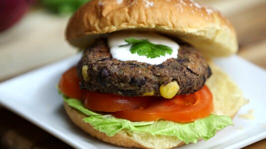 Veggie burger photo