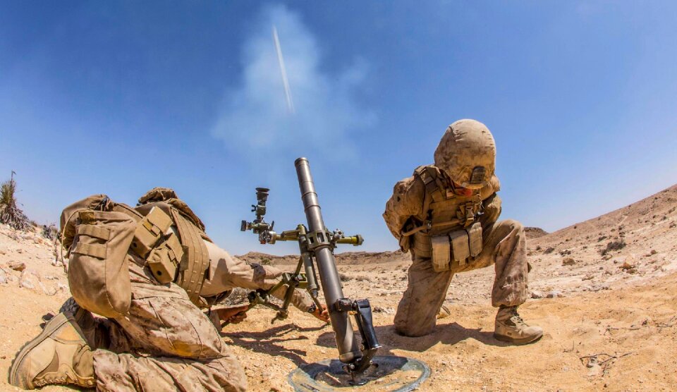 U.S. Marines with Weapons