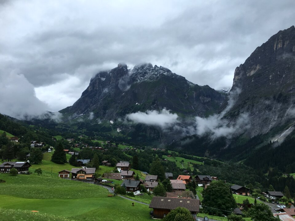 Monch and Jungfrau mountains in the Jungfrau region