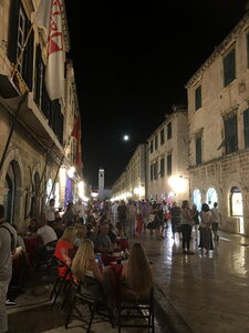 Night life on the street of Split in Croatia