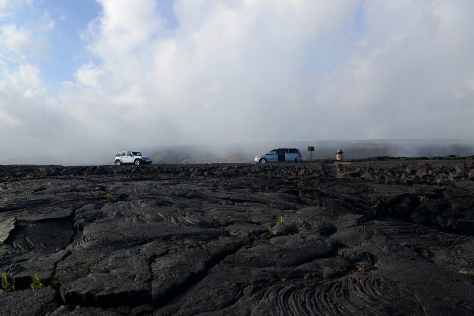driving Chain of craters road in Big Island of Hawaii