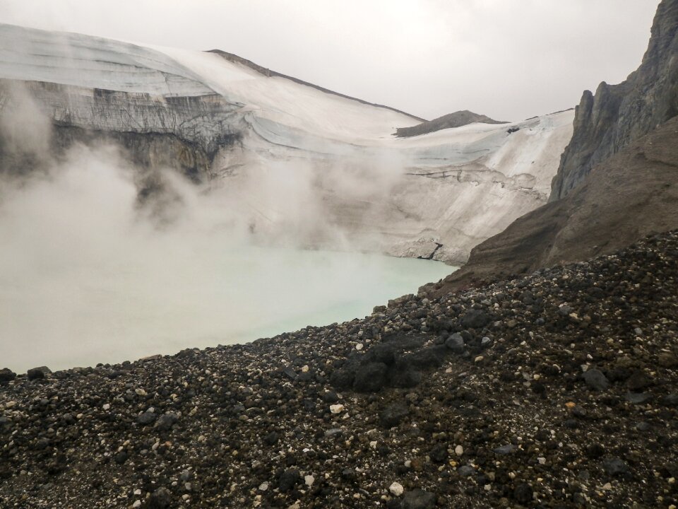 Copahue volcano crater, Copahue provincial Park
