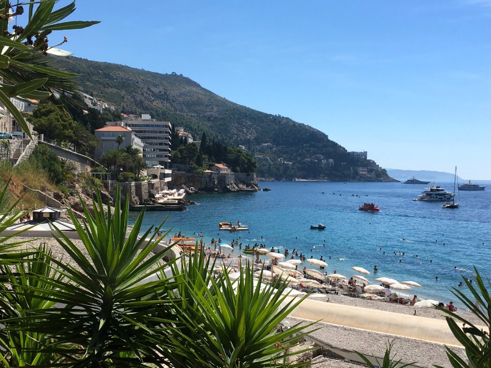 Banje beach and Dubrovnik in Croatia photo