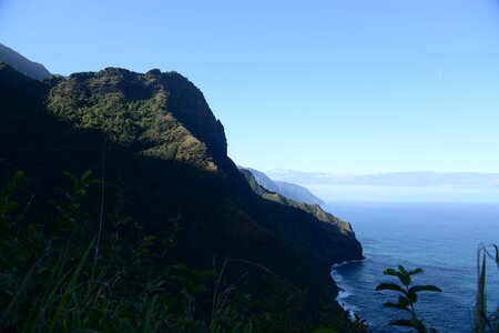 Coastline on the Kalalau trail in Kauai Hawaii photo