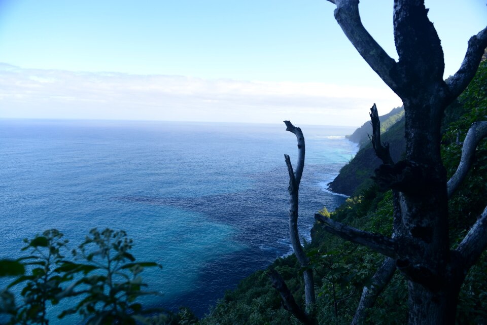 Coastline on the Kalalau trail in Kauai Hawaii