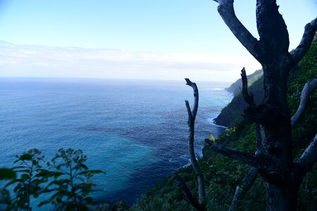 Coastline on the Kalalau trail in Kauai Hawaii