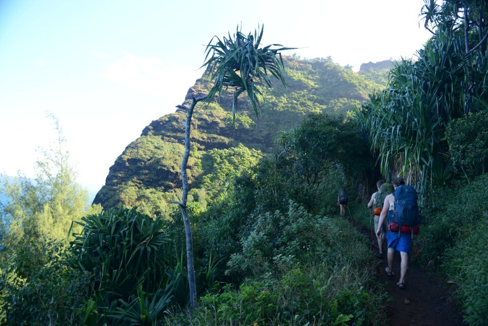 Coastline on the Kalalau trail in Kauai Hawaii
